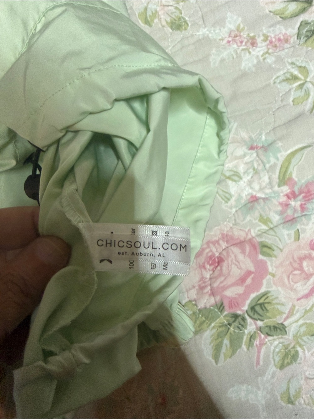 Chic Soul Pale Mint Hooded Anorak Pullover - Picture 5 of 7